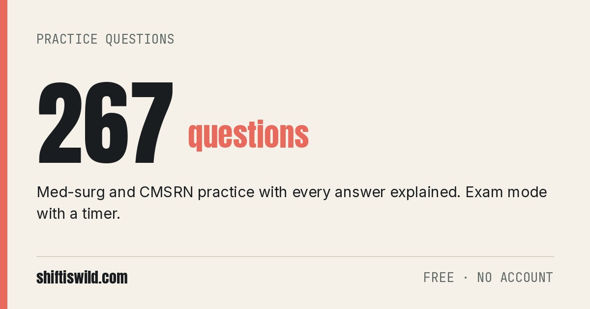 Rn Test Questions Free med-surg and CMSRN practice questions, with answers explained ...